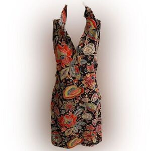 Tee2 sea Dress-S black paisley print , polyester spandex